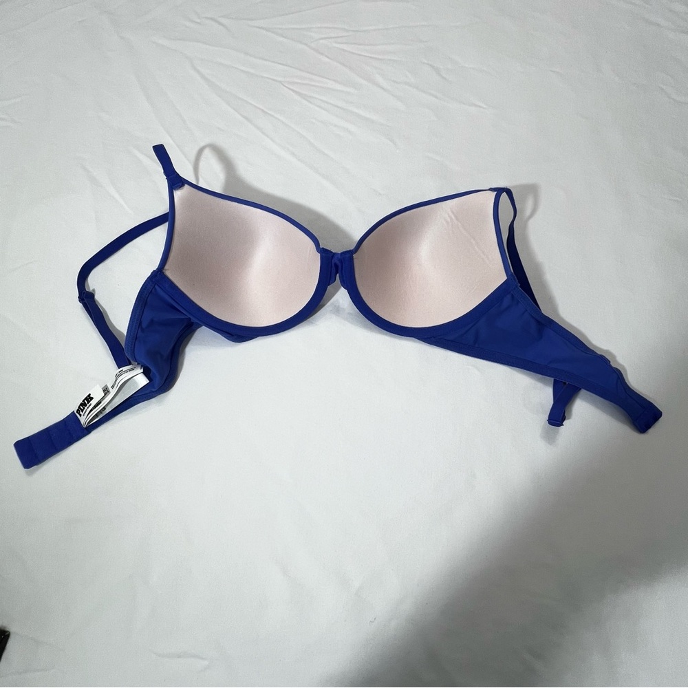 PINK Victoria's Secret Wear Everywhere Lightly Lined Tshirt Bra 36B Cornflower - Picture 4 of 11